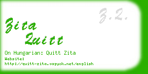 zita quitt business card